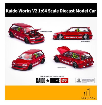 Mini GT Kaido House Honda Civic (EF) Kaido Works V2 (Code,156) 1:64 Scale