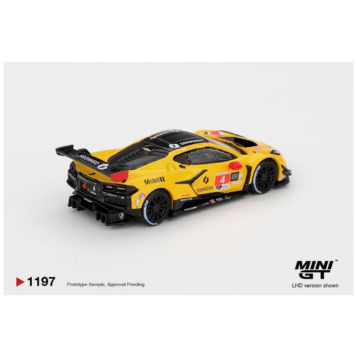Mini GT #1197: Chevrolet Corvette Z06 GT3.R #4 Corvette Racing by Pratt Miller Motorsports 2025 Imported 1:64 Scale