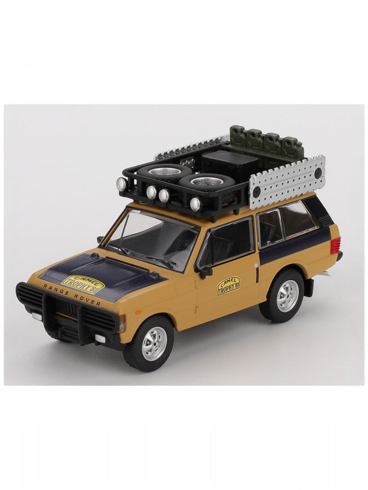 Mini GT Range Rover 1981 Camel Trophy Sumatra C.Swoboda & K.Mentel Winner #1144 1:64 Scale