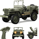Military Car 2.4GHZ Remote Control System Imported 1:10 Scale RC Remove Engine Hood Metal Chassis Side Guard Frame (U.S.A)2025G2068