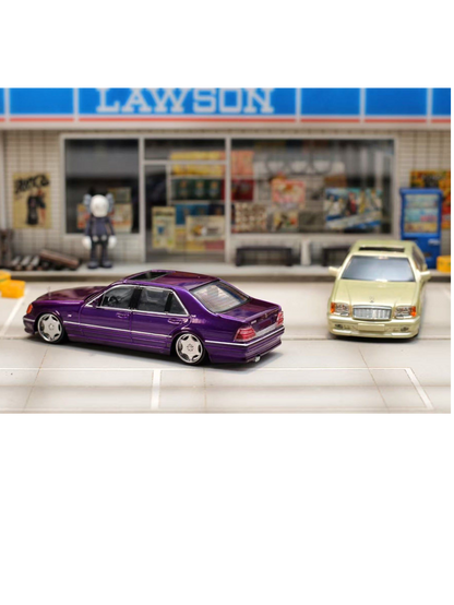 Street Weapon Mercedes-Benz W140 Premium Diecast 1:64 Scale (With Acrylic Case)