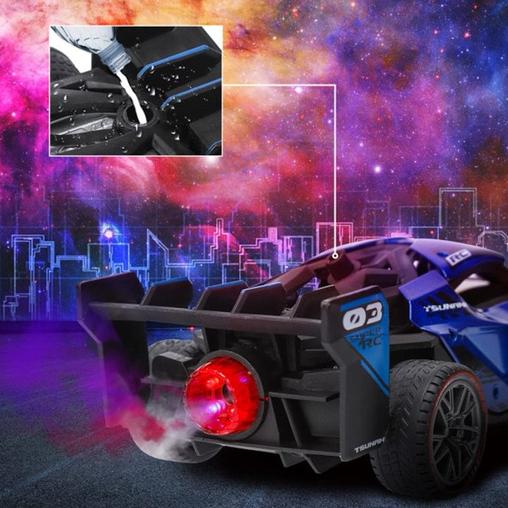 Metal Racing 1:16 Scale RC Metal Racing Car | 2.4GHz Remote Control, 15KM/H High-Speed Sports Car with LED Lights, Drift Function & Shock Absorbers