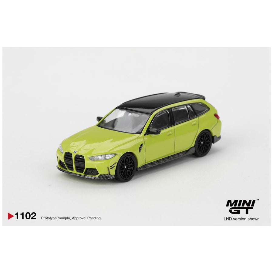 Mini GT #1102: BMW M3 M Performance Touring Sao Paulo Yellow 1:64 Scale