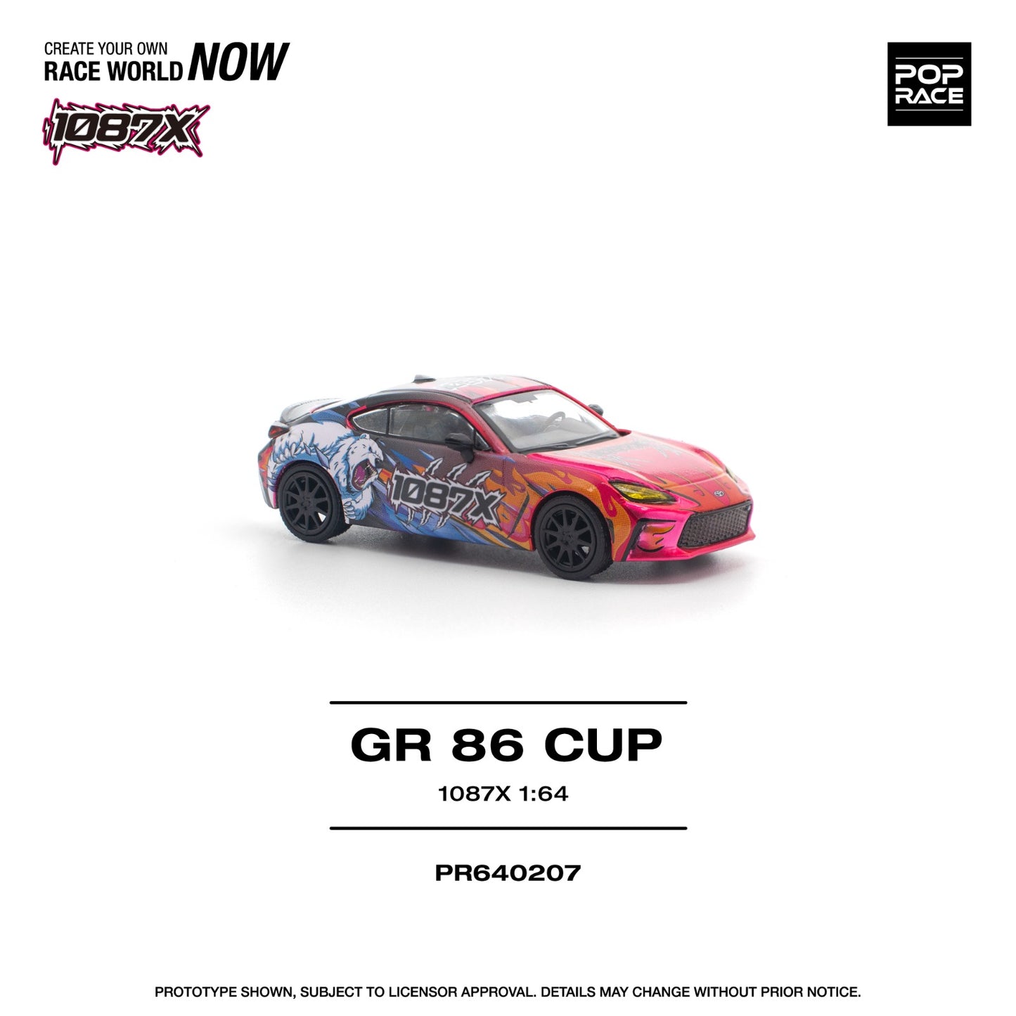 Pop race pr64-207 Toyota gr86 cup 1:64 Scale
