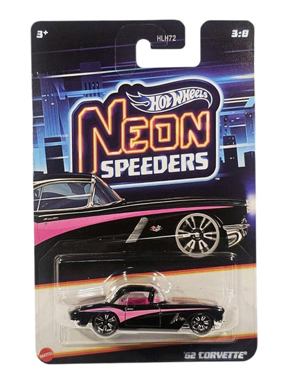 HotWheels Neon Speeders Set of 10 Mini Cars In Box Imported 1:64 Scale ( HLH72-955F )