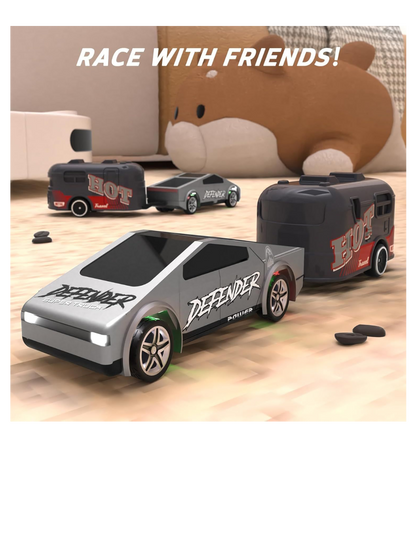 Mini Remote Control Cybertruck Pickup Off-Road Vehicle Speed-Regulating Alloy Model Car 1:64 Scale