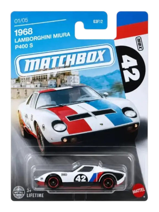 Matchbox 1968 Lamborghini Miura P400 S Imported Mainline Card Art 1:64 Scale