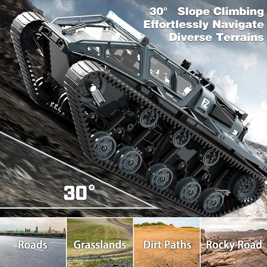 JJRC Ripsaw EV3-F4, 2.4Ghz Remote Control Crawler High Speed Tank, Off-Road RC Tracked Vehicles 360°Pirouette Drifting Car 2×1.5V Battery ( Not Included ),USB Charger included 1:16 Scale