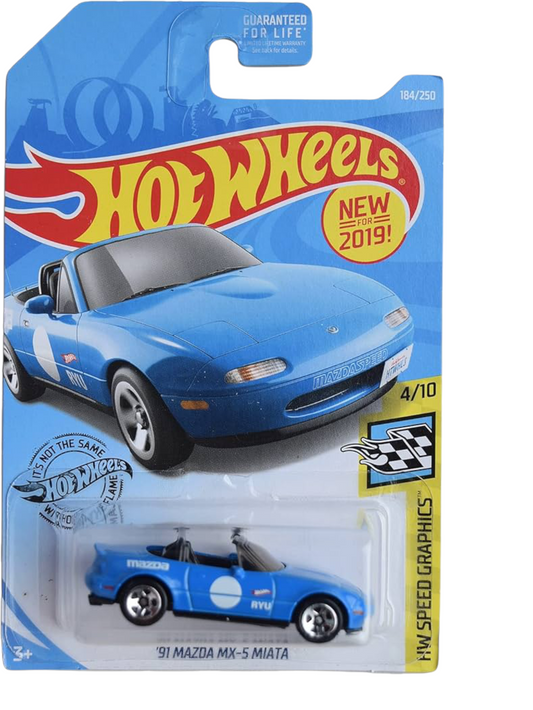 HotWheels '91 mazda mx-5 miata Imported Mainline 1:64 Scale FYB66-D7C3