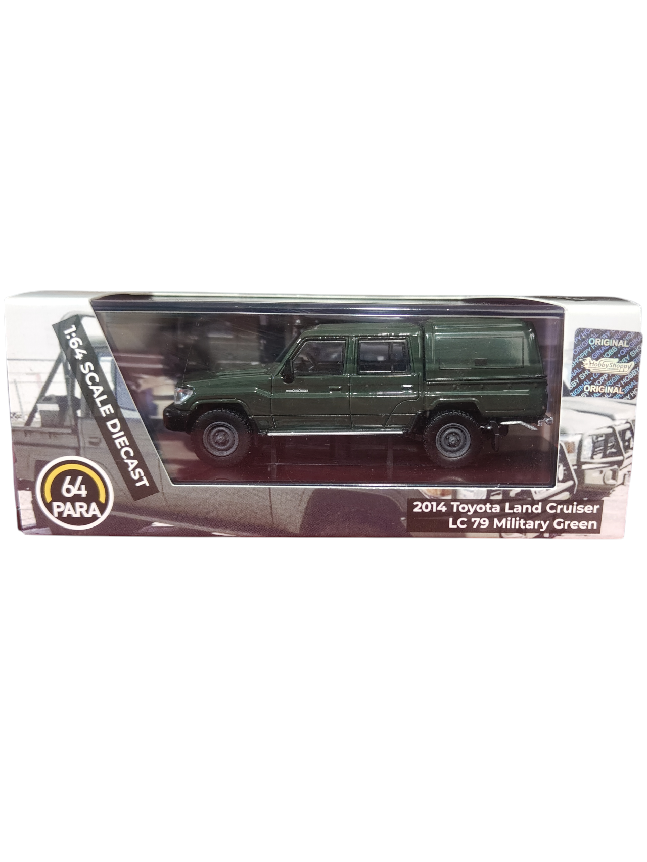 PARA64 2014 Toyota Land Cruiser LC 79 Military Green Diecast Model-1:64 Scale Classic Off-Road Legend
