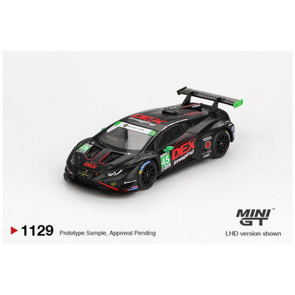 Mini GT #1129: Lamborghini Huracán GT3 EVO2 #45 No. 45 DEX Imaging 2024 IMSA Daytona 24 Hrs 1:64 Scale