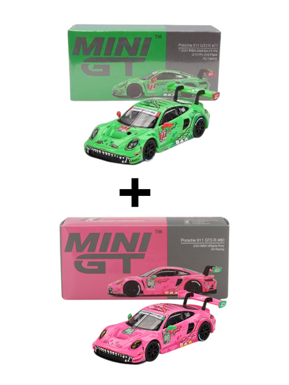 Mini GT Porsche 911 GT3 Rexy and Roxy Combo 1:64 Scale