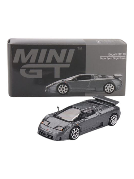 Mini GT Bugatti EB110 (Super Sport Grigio Scuro) Code -1002 1:64 Scale