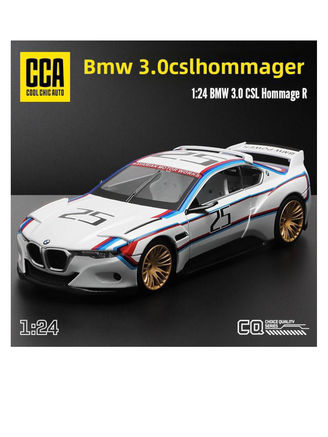 CCA BMW 3.0 CSL Hommage R 1:24 Scale Diecast