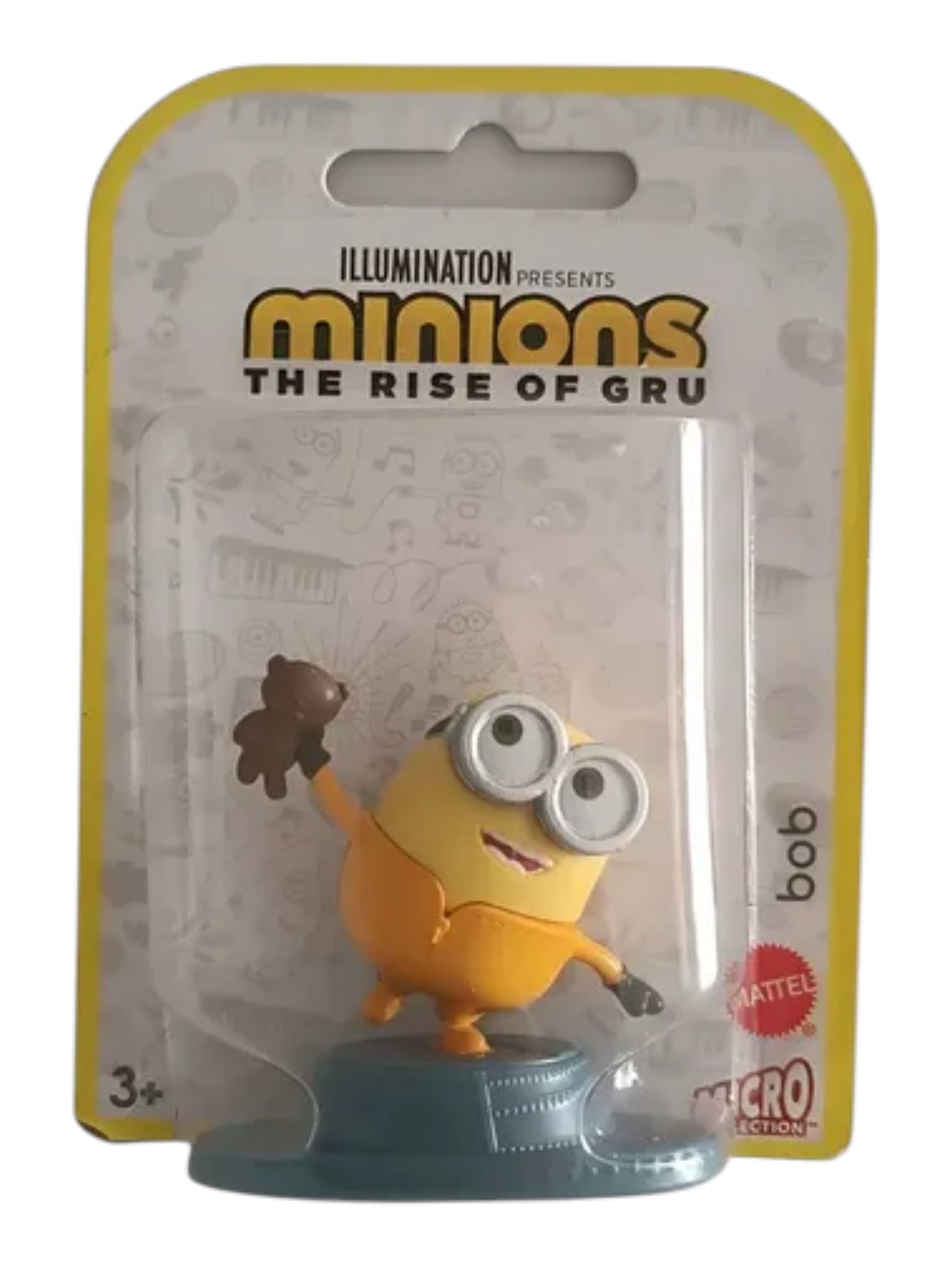 Minions Bob with Teddy Bear Figure | Illumination Rise of Gru | Micro Collection | Blister Pack | Collectible Toy