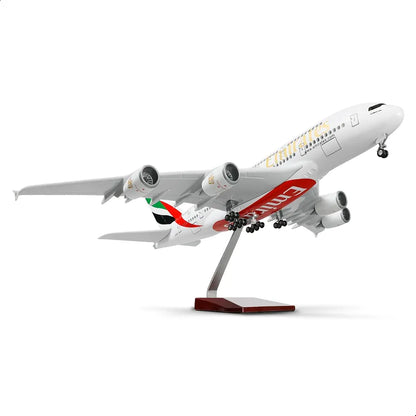 Aircraft Airbus A380 Emirates 18 Inch Diecast modal With Display Stand Sky Jumbo Airplane 1:160 Scale