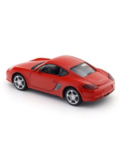 Porsche Cayman S Red 1:32 MSZ licensed pullback diecast Scale Model car