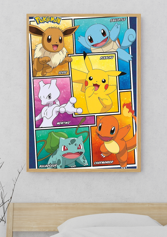 POKÉMON STARTERS COLLECTION | ANIME ICONS #35 | POSTER |(A4 Size)