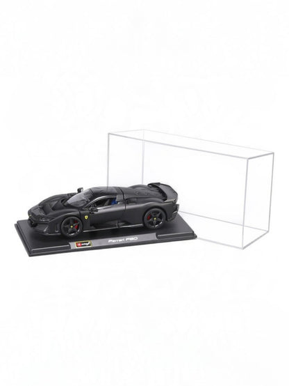 Bburago Ferrari F80 Matte Black 1:24 Scale Diecast Model Car with Acrylic Case
