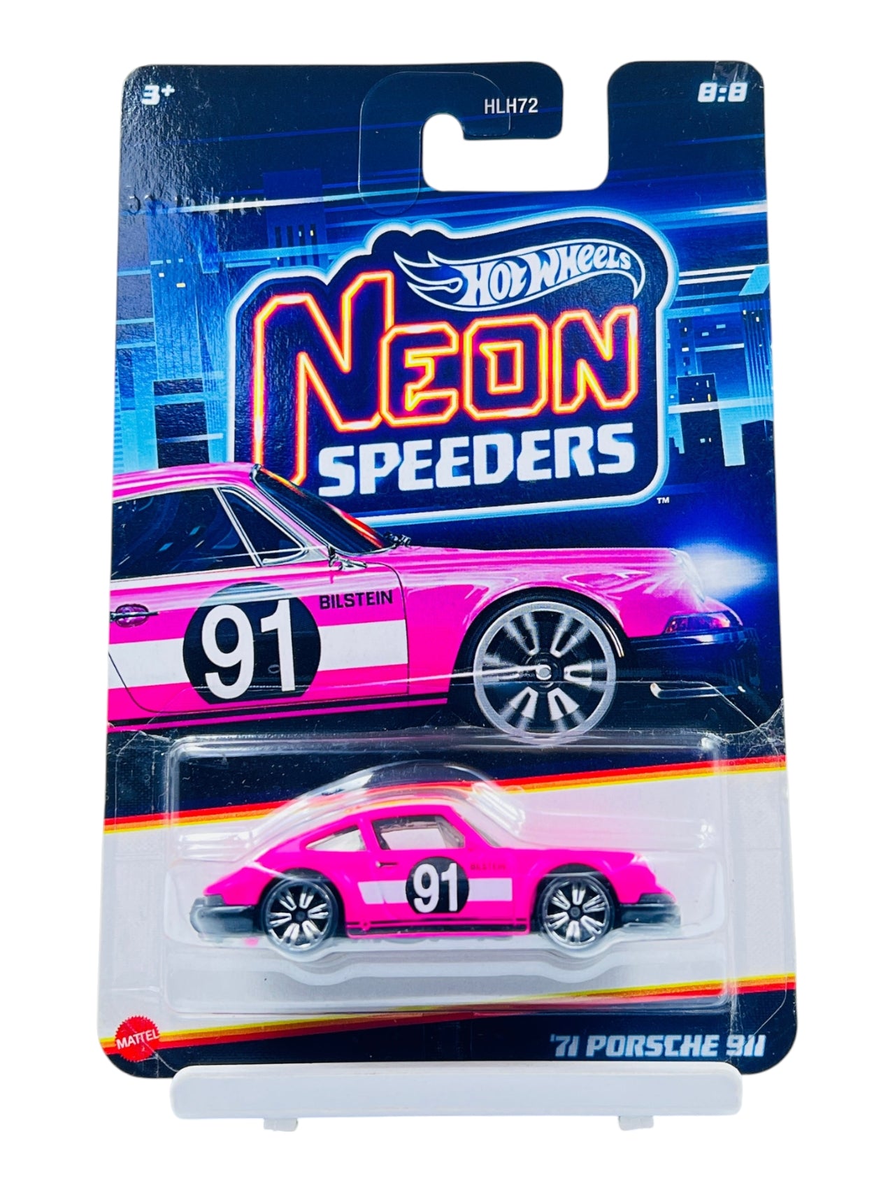 Hotwheels '71 Porsche 911 – Neon Speeders | 1:64 Scale Diecast Model Car