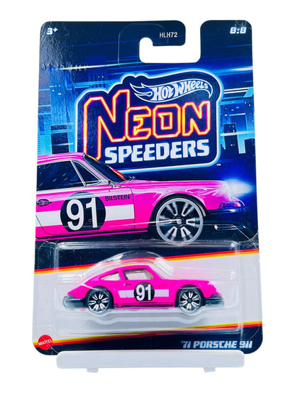 Hotwheels '71 Porsche 911 – Neon Speeders | 1:64 Scale Diecast Model Car