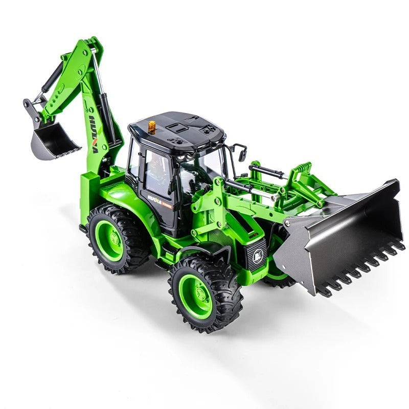 HUINA Model 1579 RC Backhoe Loader Excavator – 9 Function Remote Control Construction Vehicle 1:14 Scale