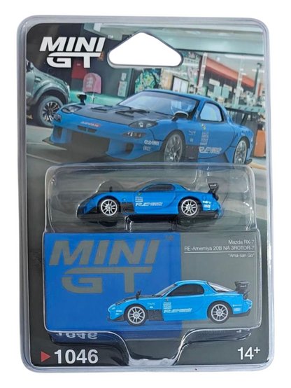 Mini GT Mazda RX-7 RE-Amemiya 20B NA 3ROTOR-7 (Ama-san Go) Code-1046 1:64 Scale