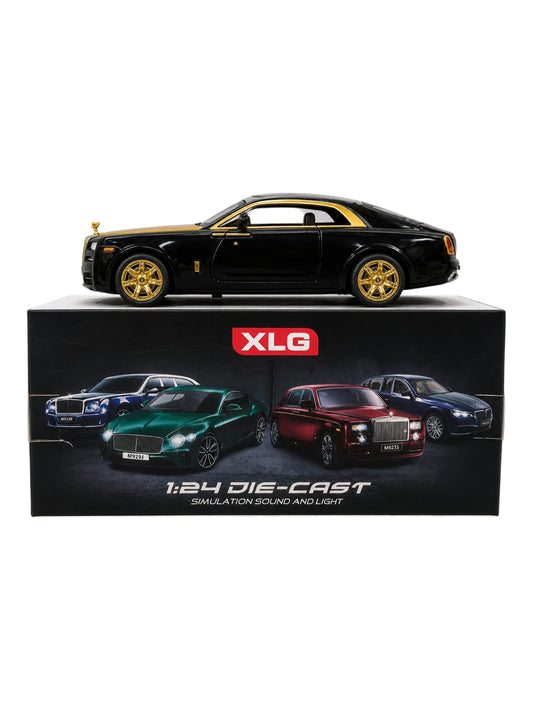 XLG Rolls-Royce 1:24 Scale Luxury Coupe Die Cast Model Car | Openable Doors | Light & Sound | Pull Back Action