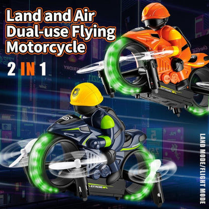 Fireman Flying Motorbike RC Drone Toy – 2.4GHz Remote Control Flying Bike with LED Lights height 30 to 45 meter