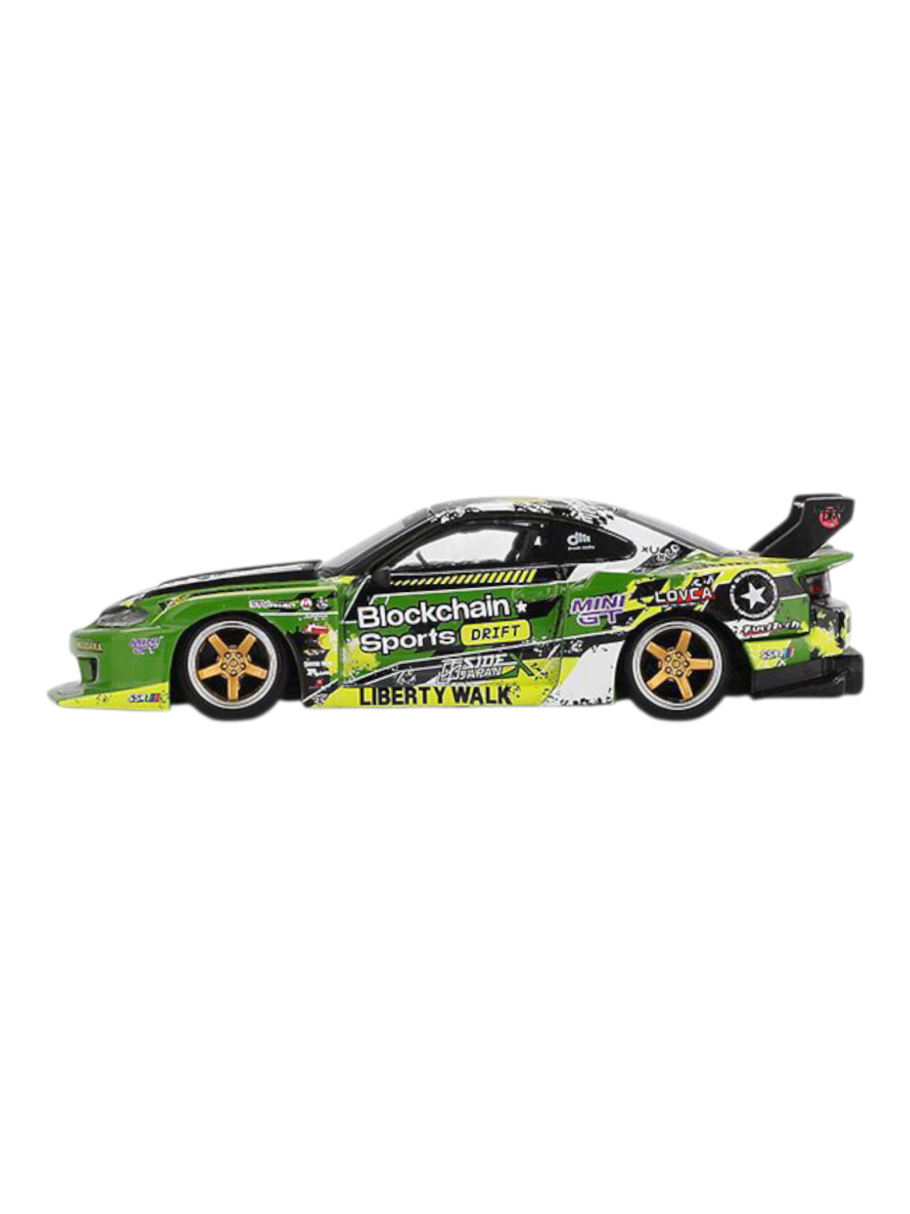 Mini GT LB-Super Silhouette Nissan S15 Silvia #555 V2 (2024 Formula Drift Japan) Code-823 1:64 Scale