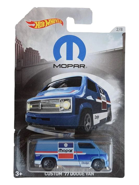 Hotwheels custom 77 Dodge van imported card art mainline 1:64 Scale