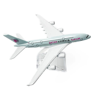 Aircraft Model Tang Dynasty Air Bus A380 Qatar Airways Plane Metal Airplane Model Plane Toy Plane Model 16cm (Code 107)