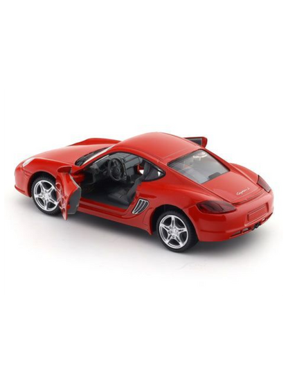 Porsche Cayman S Red 1:32 MSZ licensed pullback diecast Scale Model car