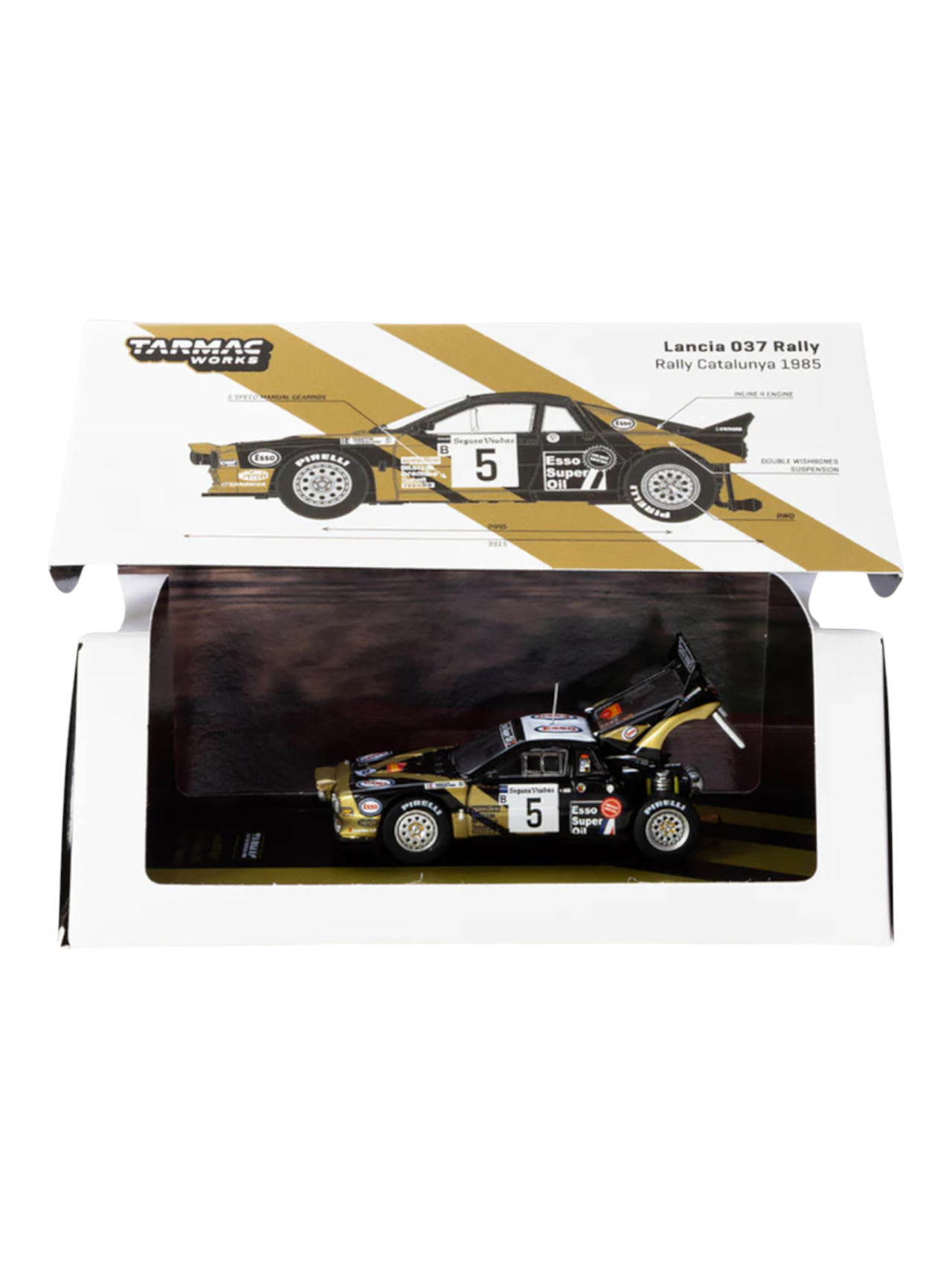 TARMAC Works Lancia 037 Rally Catalunya 1985  Racing Car Diecast Model 1:64 Scale