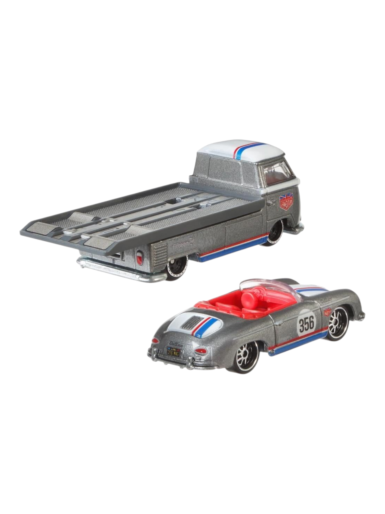 HotWheels Car Culture Team Transport Porsche 356 Speedster Volkswagen Transporter T1 Pickup #1 Imported 1:64 Scale