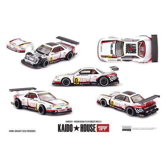Mini GT Kaido House #251: Nissan Silvia S13-R Circuit Spec V1 Imported 1:64 Scale