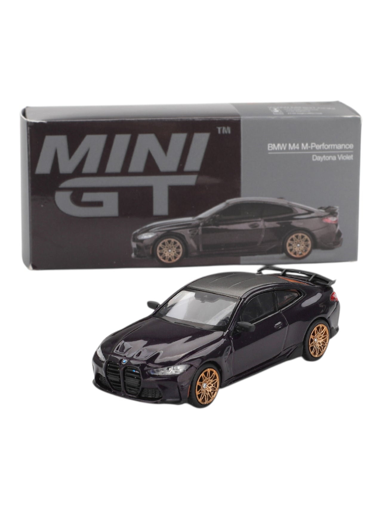Mini GT #1112: BMW M4 M-Performance G82 Daytona Violet 1:64 Scale