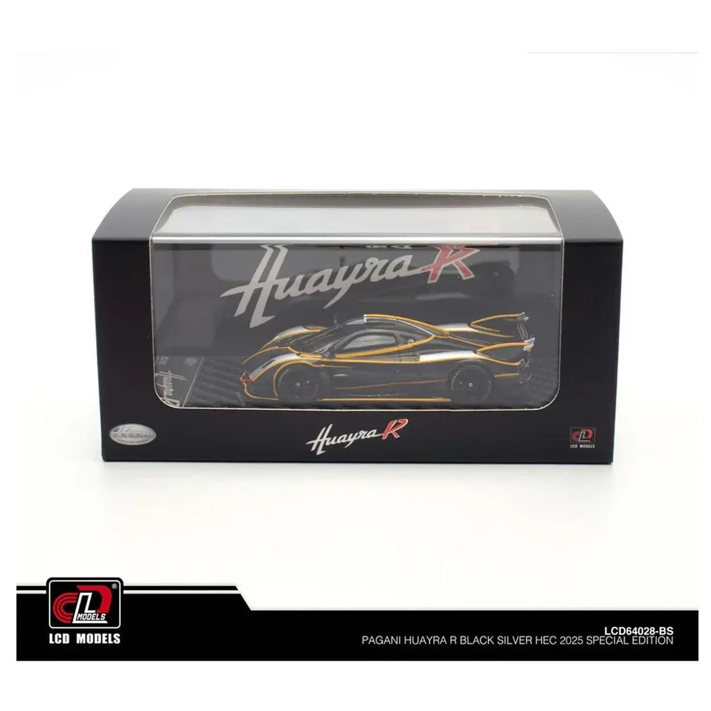 LCD Models Pagani Huayra R Imported 1:64 Scale die-cast Model (code-LCD64028-BS-Black/Silver)
