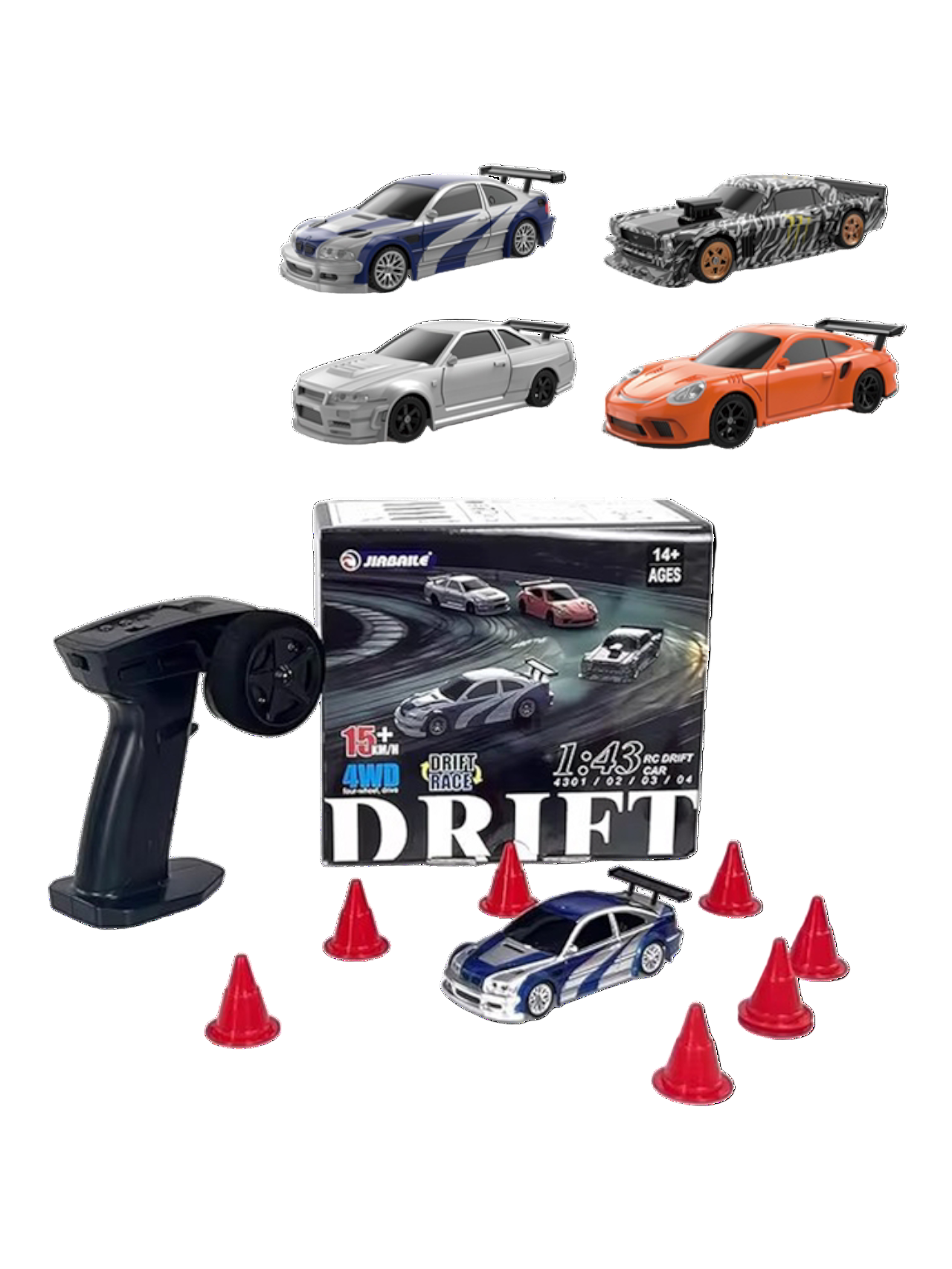 Mini Remote Control (RC) Drift Car 1:43 Scale (Random Assortment)