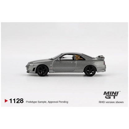 Mini GT Nissan Skyline GT-R Dark Metal Gray ( Nismo BCNR33 CRS Version  ) ( code-1128 ) Imported 1:64 Scale