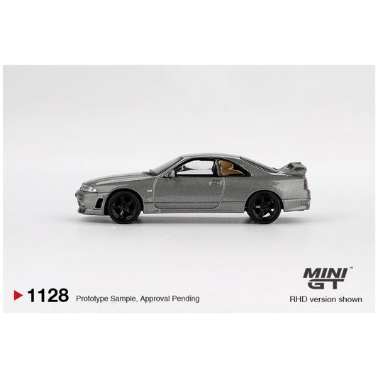 Mini GT Nissan Skyline GT-R Dark Metal Gray ( Nismo BCNR33 CRS Version  ) ( code-1128 ) Imported 1:64 Scale