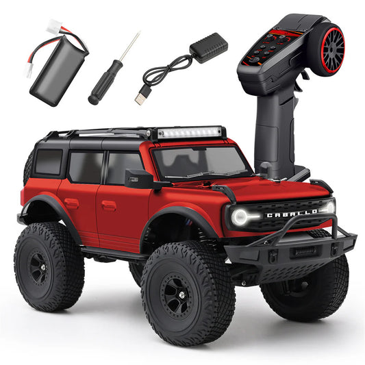 Speed RC Climbing Off-Road SUV Remote Control High Grip Wheels, Bright LED Headlight 2.4 GHZ RC Smooth, Rechargeable Battery And USB Charging Cable 1:18 Scale ( Red ) Colour.