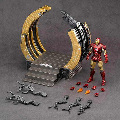 ZD Toys "Marvel Iron Man MK6 Action Figure with Suit-Up Gantry – 10th Anniversary Edition Iron Man Collection 1:10 Scale