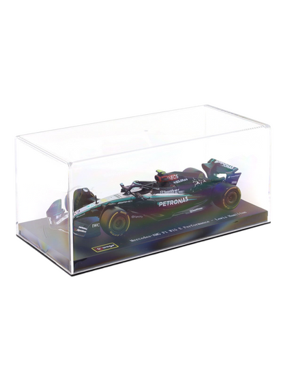 Bburago MERCEDES AMG PETRONAS 2024 Formula 1 (F1) W15 E Performance no 44 Lewis Hamilton 1:43 Scale (With Acrylic Case)