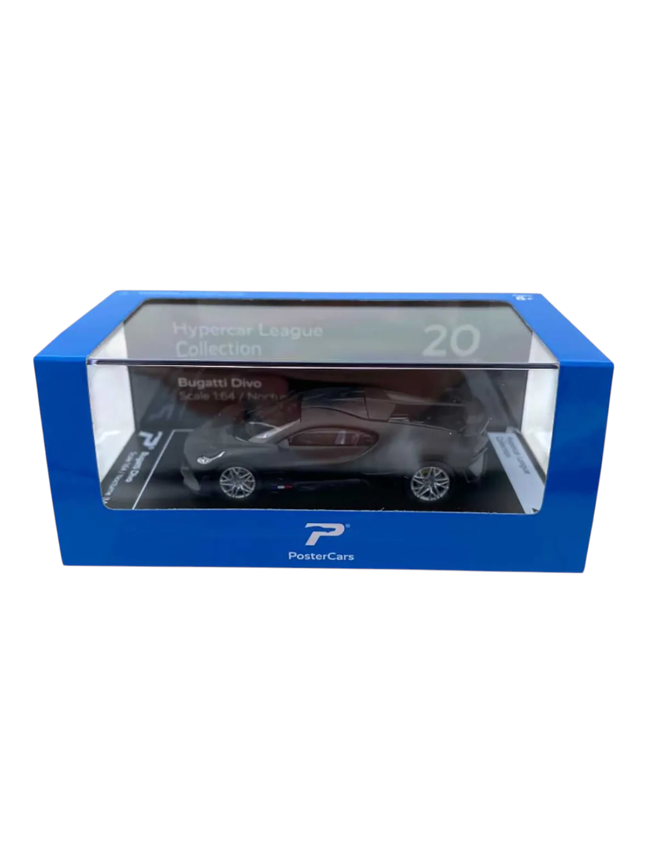 Postercars Hypercar League Collection Bugatti Divo 1:64 Scale / Nocturne ( matt ) No 20