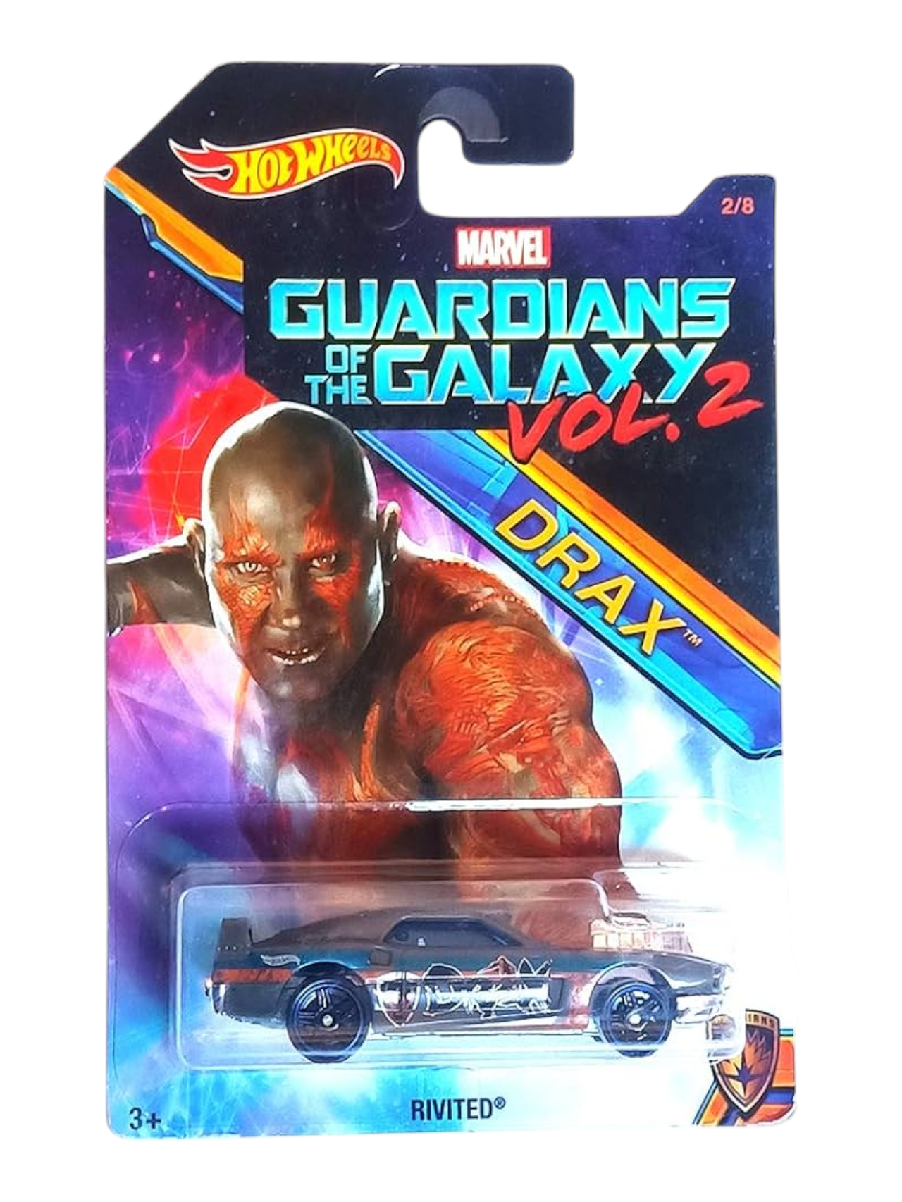 Hotwheel Marvel Guardians Of The GALAXY Vol.2 Drax RIVITED Imported Card Art 1:64 Scale