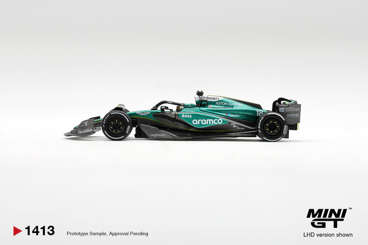 PRE-ORDER No.1413 ASTON MARTIN AMR24 #18 LANCE STROLL 2024 F1 2024 LAS VEGAS GP Blister/Box Diecast matel 1:64 Scale