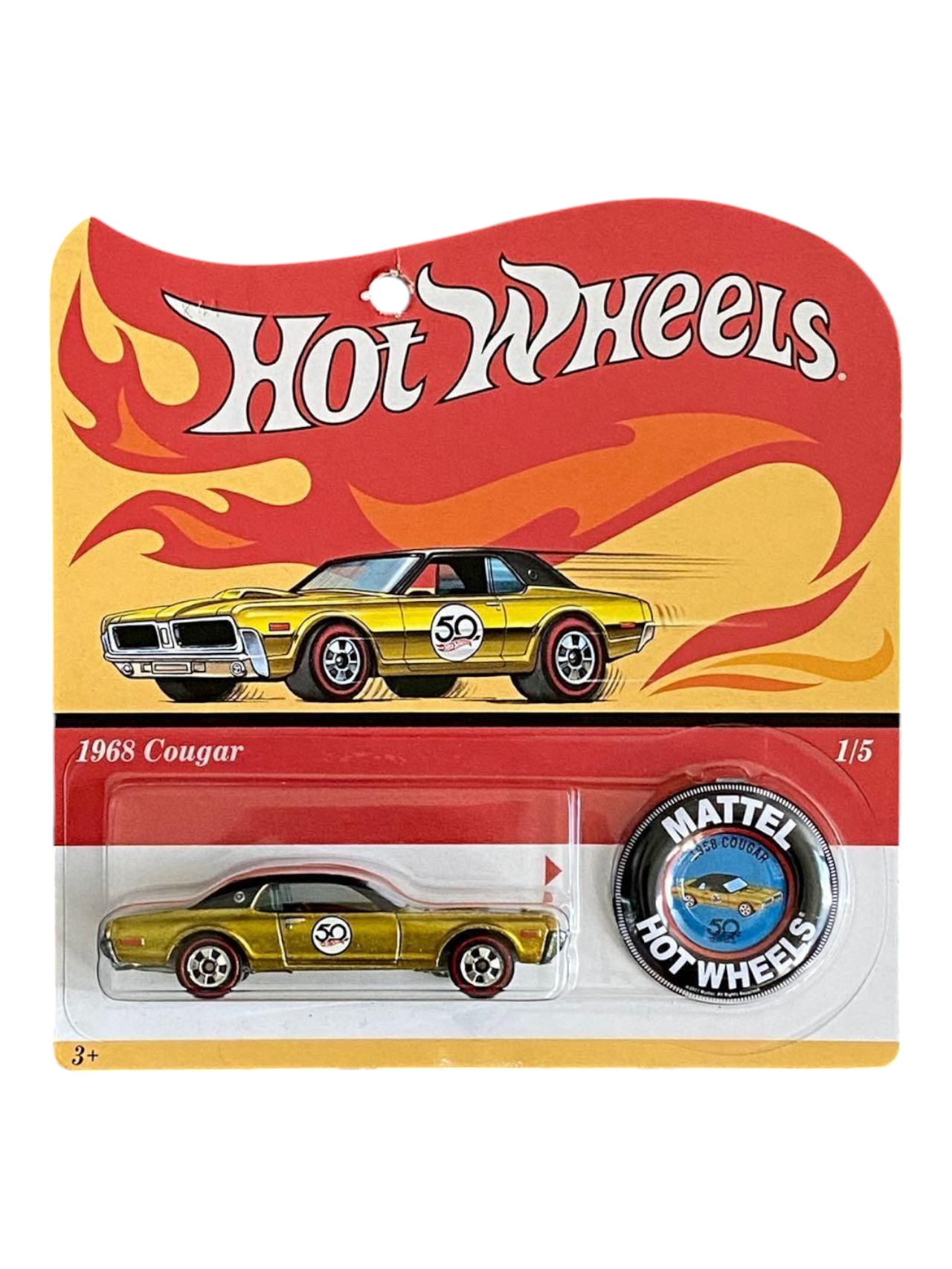 HotWheels 50th Anniversary Redline 1968 Cougar Imported 1:64 Scale