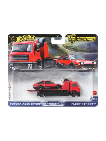 Hotwheels Car Culture Team Transport "Toyota AE86 SPRINTER TRUENO FLEET STREET Imported 1:64 scale