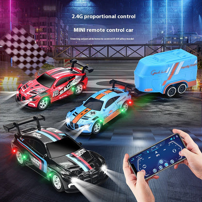 Mini Ric Car R/C Speed Regulating Alloy Model Car 1:64 Scale